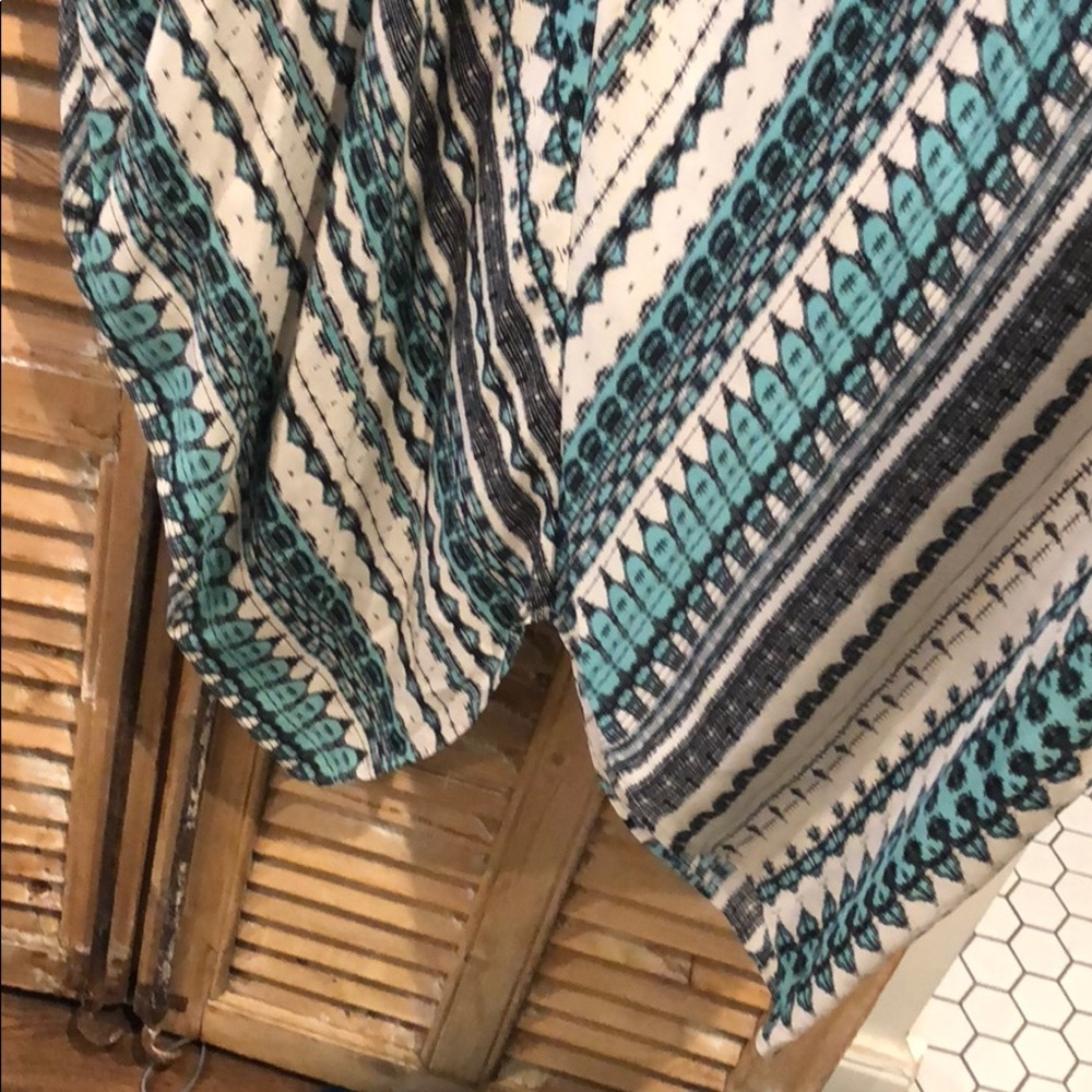 Strapless Silk Patterned Dress - image 2